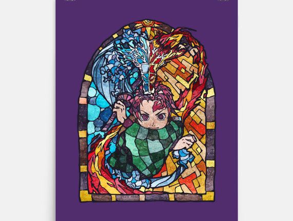 Tanjiro Stained Glass
