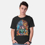 Tanjiro Stained Glass-Mens-Basic-Tee-line13design
