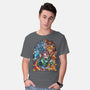 Tanjiro Stained Glass-Mens-Basic-Tee-line13design
