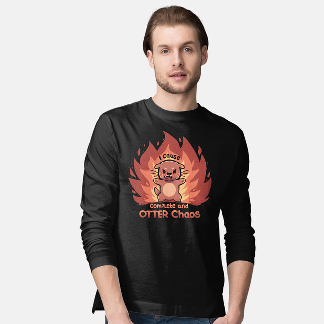 Otter Chaos-Mens-Long Sleeved-Tee-TechraNova