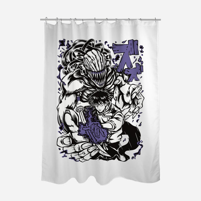 Yuta And Rika-None-Polyester-Shower Curtain-Panchi Art