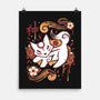 Floral Wolf Spirit-None-Matte-Poster-Snouleaf