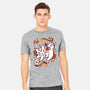 Floral Wolf Spirit-Mens-Heavyweight-Tee-Snouleaf