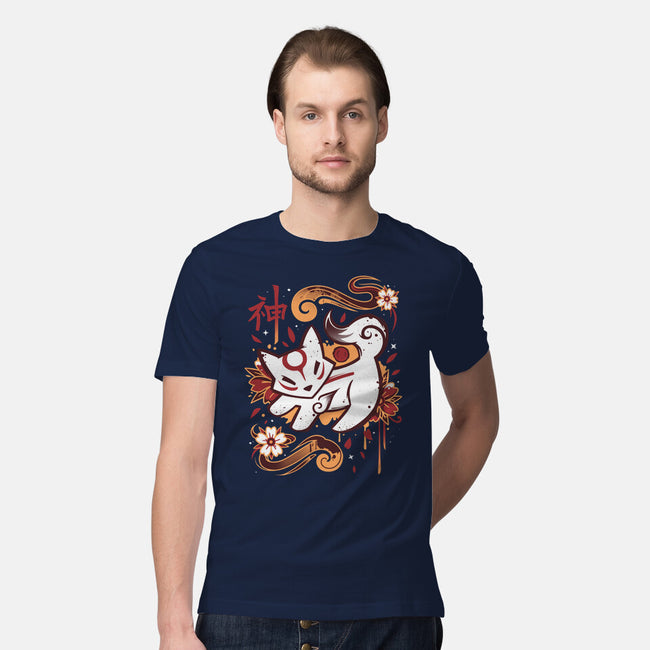 Floral Wolf Spirit-Mens-Premium-Tee-Snouleaf