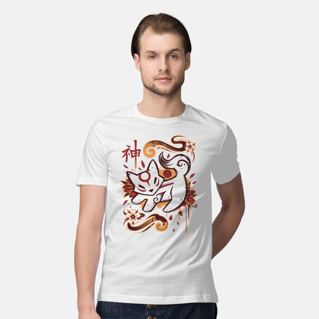 Floral Wolf Spirit-Mens-Premium-Tee-Snouleaf