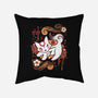 Floral Wolf Spirit-None-Removable Cover w Insert-Throw Pillow-Snouleaf
