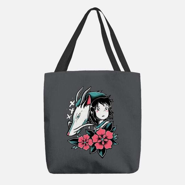 The Girl And The Dragon-None-Basic Tote-Bag-estudiofitas
