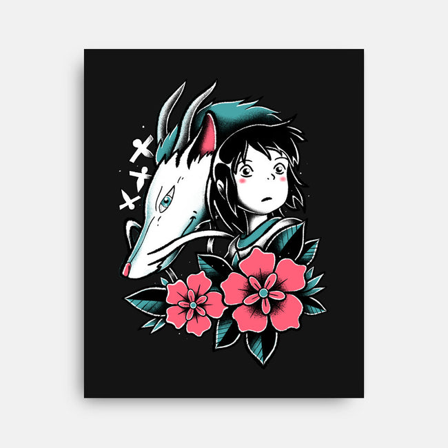 The Girl And The Dragon-None-Stretched-Canvas-estudiofitas