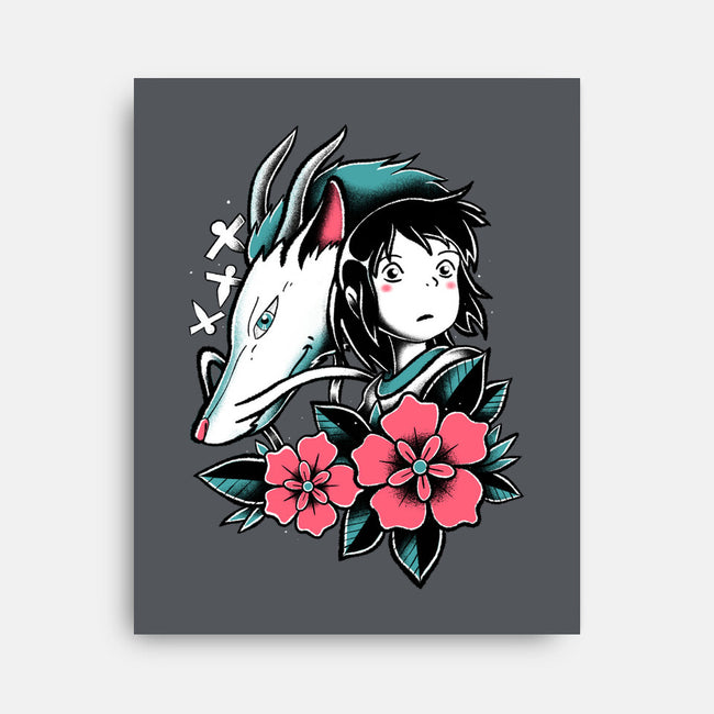 The Girl And The Dragon-None-Stretched-Canvas-estudiofitas