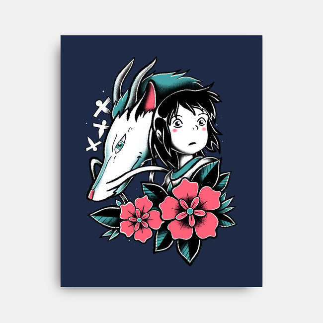 The Girl And The Dragon-None-Stretched-Canvas-estudiofitas