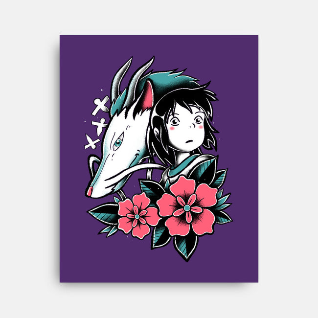 The Girl And The Dragon-None-Stretched-Canvas-estudiofitas