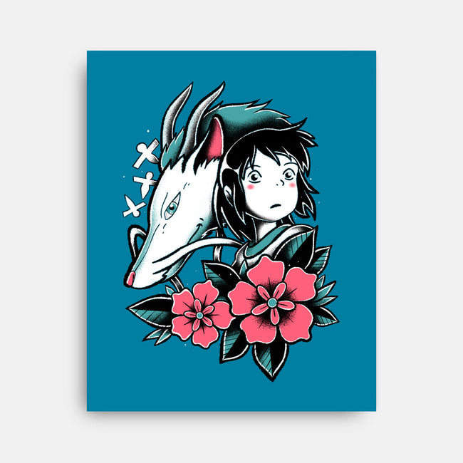 The Girl And The Dragon-None-Stretched-Canvas-estudiofitas