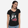 The Girl And The Dragon-Womens-V-Neck-Tee-estudiofitas