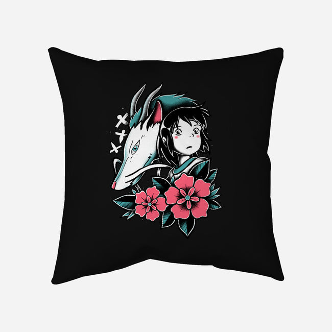 The Girl And The Dragon-None-Removable Cover w Insert-Throw Pillow-estudiofitas