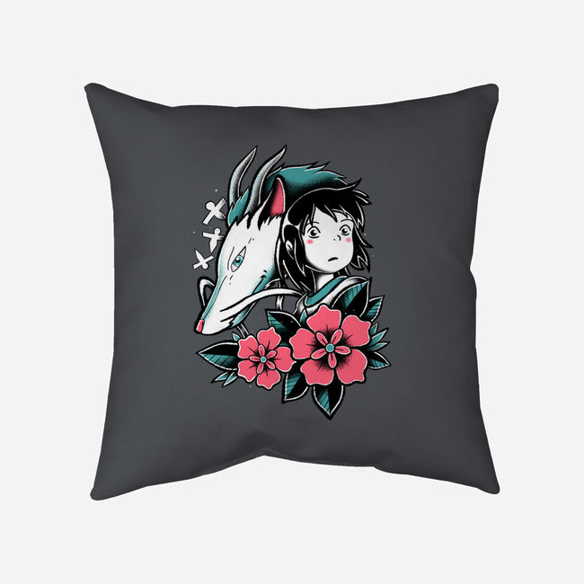 The Girl And The Dragon-None-Removable Cover w Insert-Throw Pillow-estudiofitas