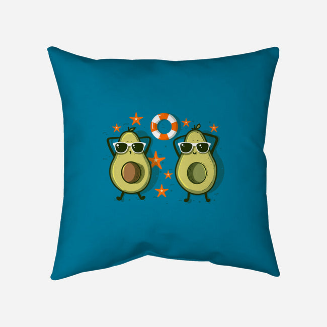 Summertime Avocados-None-Removable Cover-Throw Pillow-erion_designs
