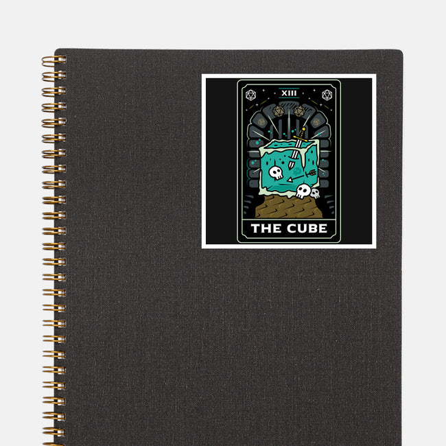 The Cube Tarot Card-None-Glossy-Sticker-Logozaste