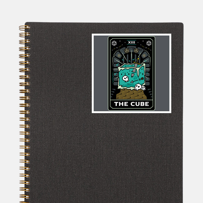 The Cube Tarot Card-None-Glossy-Sticker-Logozaste