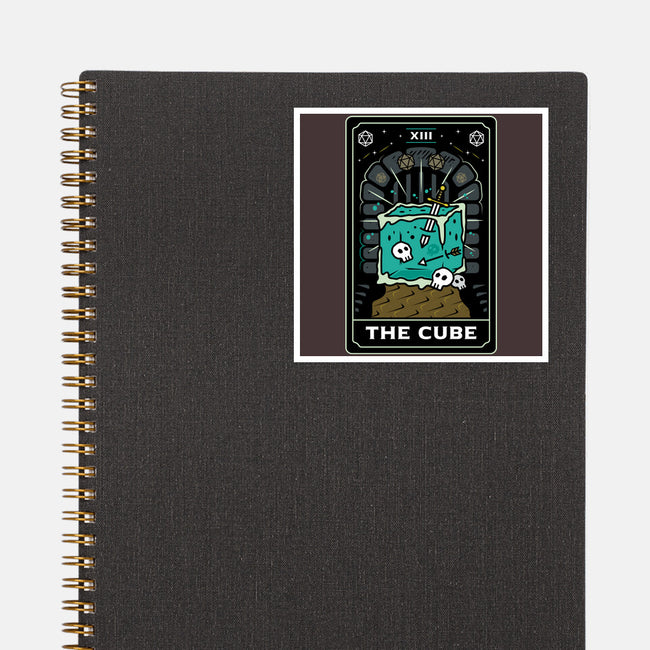 The Cube Tarot Card-None-Glossy-Sticker-Logozaste
