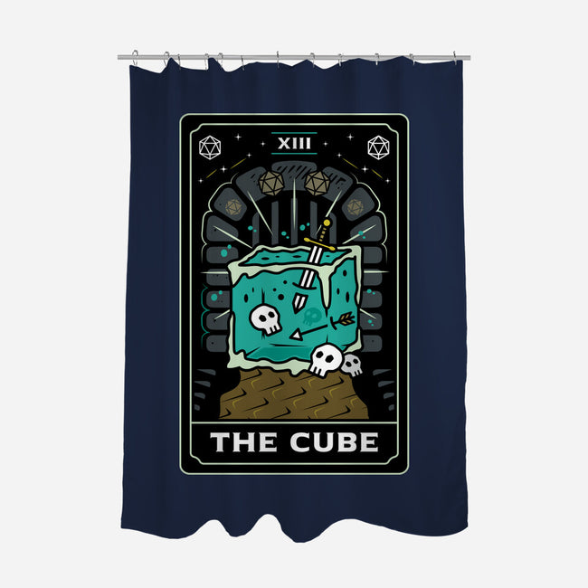 The Cube Tarot Card-None-Polyester-Shower Curtain-Logozaste