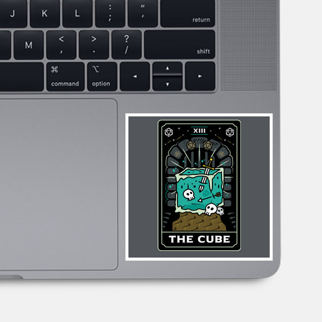 The Cube Tarot Card-None-Glossy-Sticker-Logozaste
