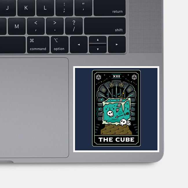 The Cube Tarot Card-None-Glossy-Sticker-Logozaste
