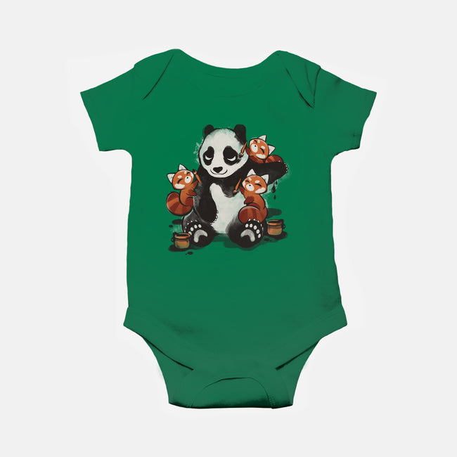 Panda Tattoo-Baby-Basic-Onesie-ricolaa