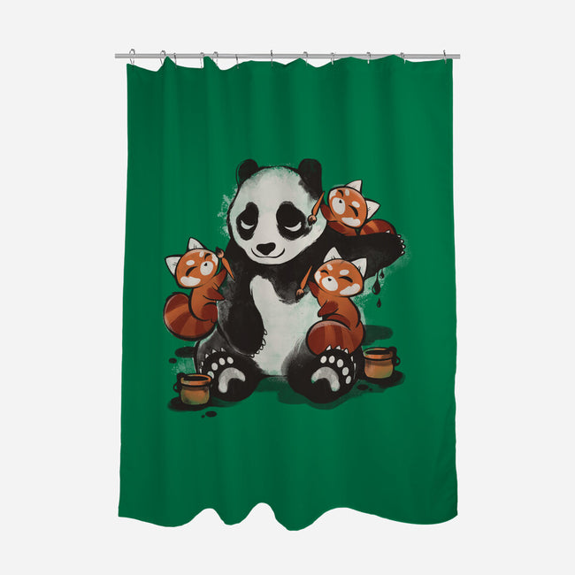Panda Tattoo-None-Polyester-Shower Curtain-ricolaa