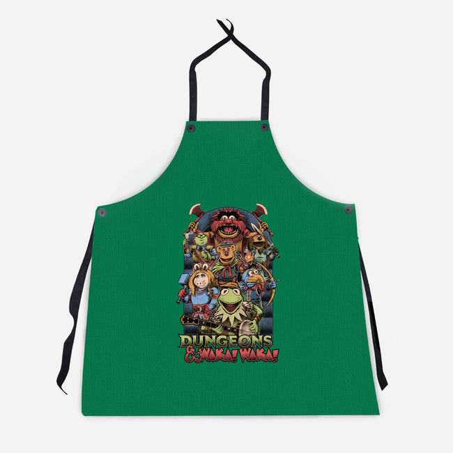 Dungeons And Waka Waka-Unisex-Kitchen-Apron-Studio Mootant