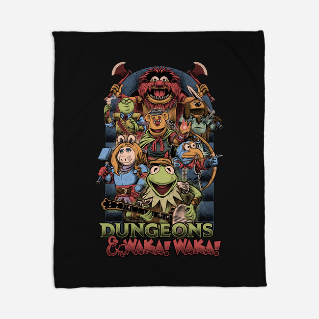 Dungeons And Waka Waka-None-Fleece-Blanket-Studio Mootant