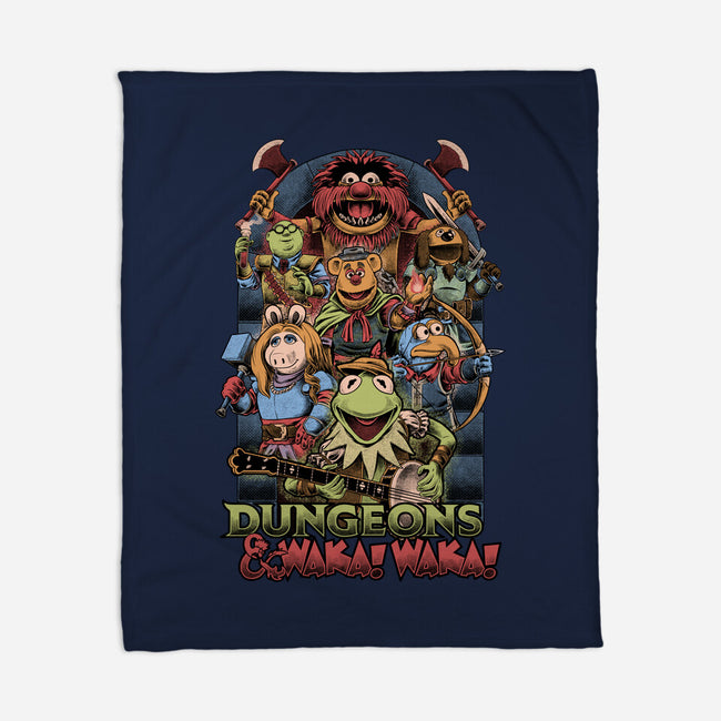 Dungeons And Waka Waka-None-Fleece-Blanket-Studio Mootant