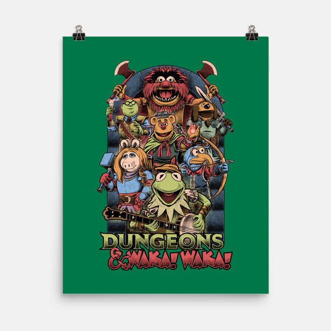 Dungeons And Waka Waka-None-Matte-Poster-Studio Mootant