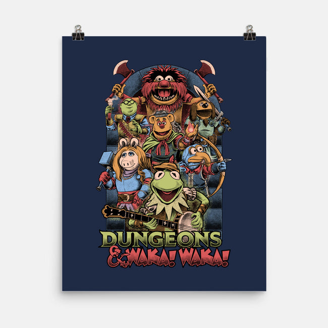 Dungeons And Waka Waka-None-Matte-Poster-Studio Mootant