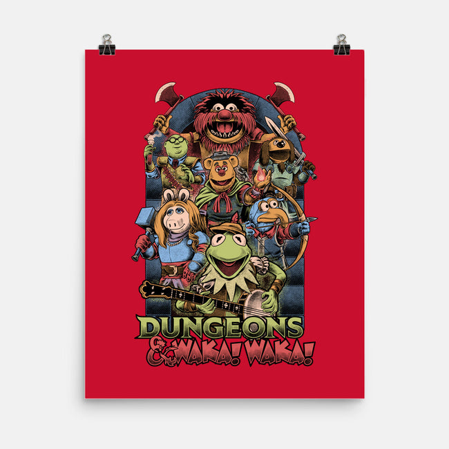 Dungeons And Waka Waka-None-Matte-Poster-Studio Mootant