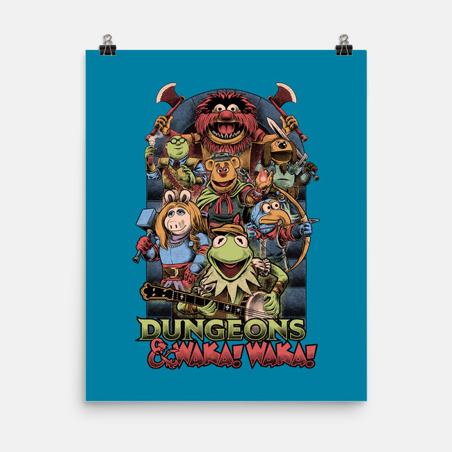 Dungeons And Waka Waka-None-Matte-Poster-Studio Mootant
