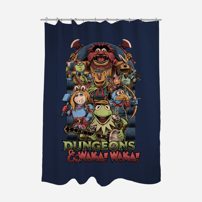 Dungeons And Waka Waka-None-Polyester-Shower Curtain-Studio Mootant