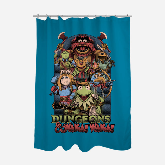 Dungeons And Waka Waka-None-Polyester-Shower Curtain-Studio Mootant