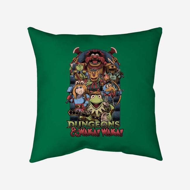 Dungeons And Waka Waka-None-Removable Cover-Throw Pillow-Studio Mootant
