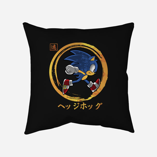 Quick Hedgehog-None-Removable Cover w Insert-Throw Pillow-Andriu