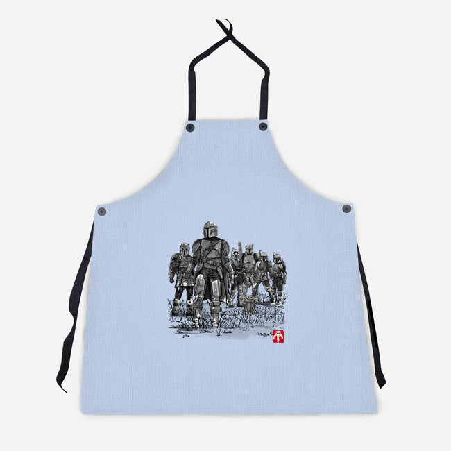 Seven Mandalorians-Unisex-Kitchen-Apron-DrMonekers