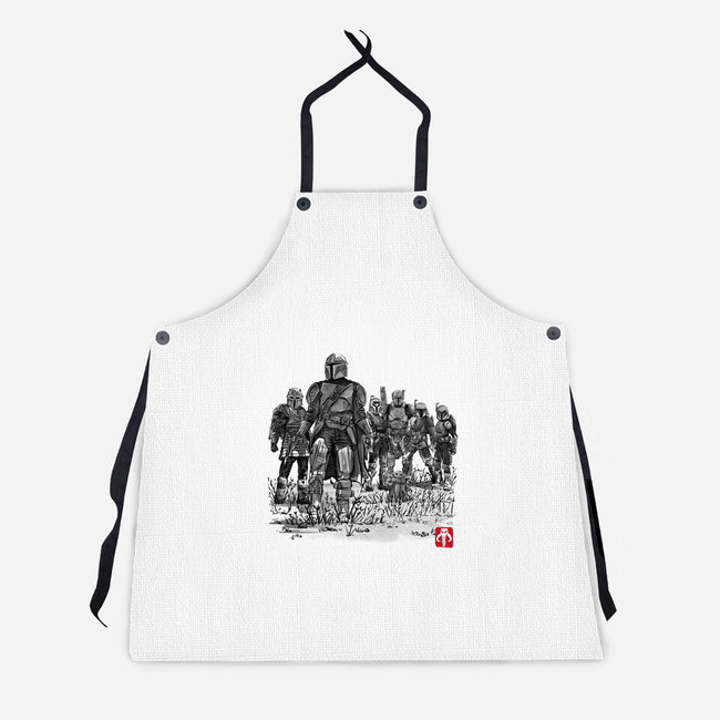 Seven Mandalorians-Unisex-Kitchen-Apron-DrMonekers