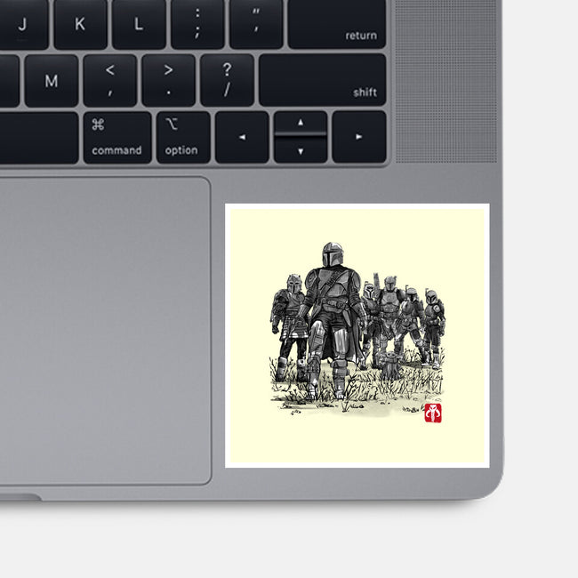 Seven Mandalorians-None-Glossy-Sticker-DrMonekers