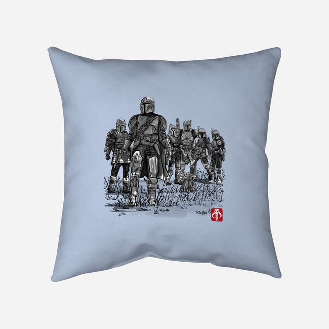 Seven Mandalorians-None-Removable Cover-Throw Pillow-DrMonekers