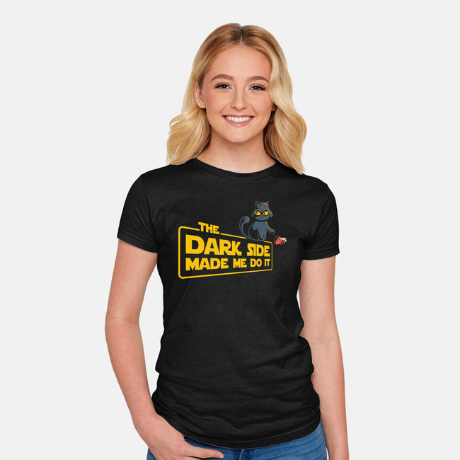 The Dark Side Made Me Do It-Womens-Fitted-Tee-erion_designs