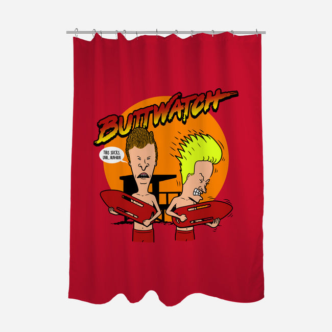 Buttwatch-None-Polyester-Shower Curtain-Boggs Nicolas