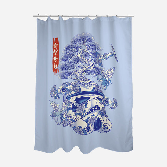 Porcelain Trooper-None-Polyester-Shower Curtain-gaci