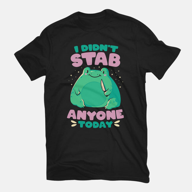 I Didn't Stab Anyone Today-Mens-Basic-Tee-eduely