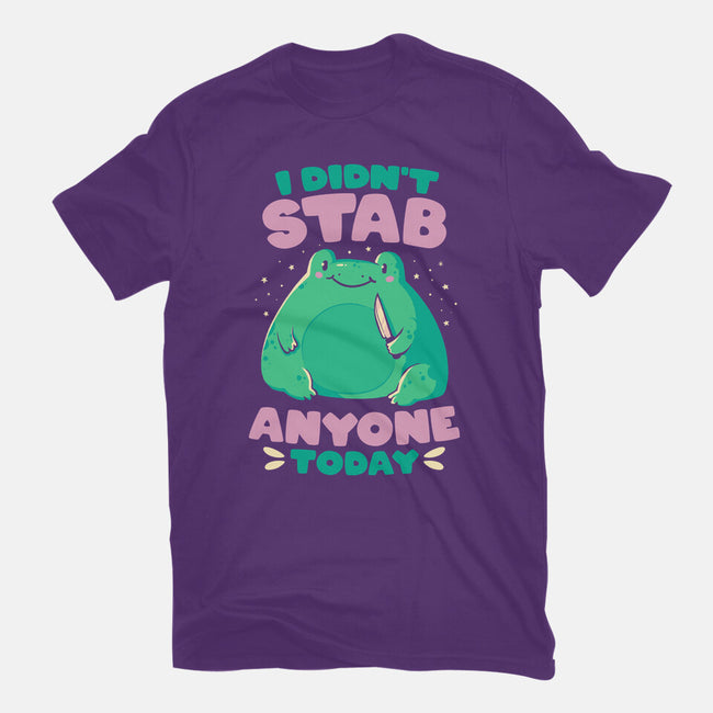 I Didn't Stab Anyone Today-Mens-Basic-Tee-eduely