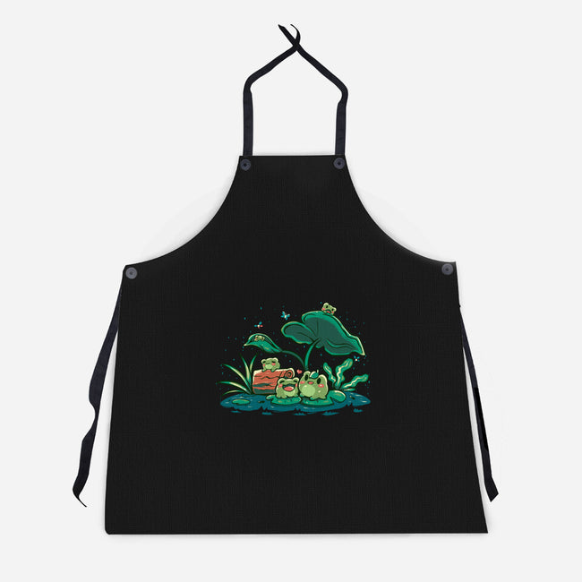 Froggy Friends-Unisex-Kitchen-Apron-TechraNova