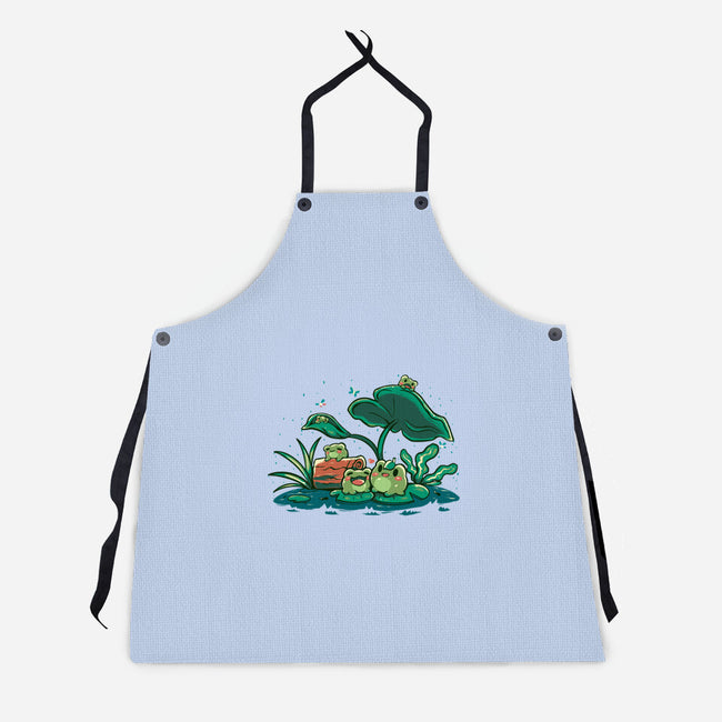 Froggy Friends-Unisex-Kitchen-Apron-TechraNova